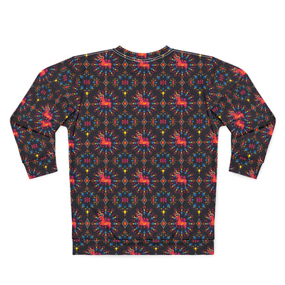 Unisex Sweatshirt (AOP), Capricorn, Zodiac v1, Jewel Pattern