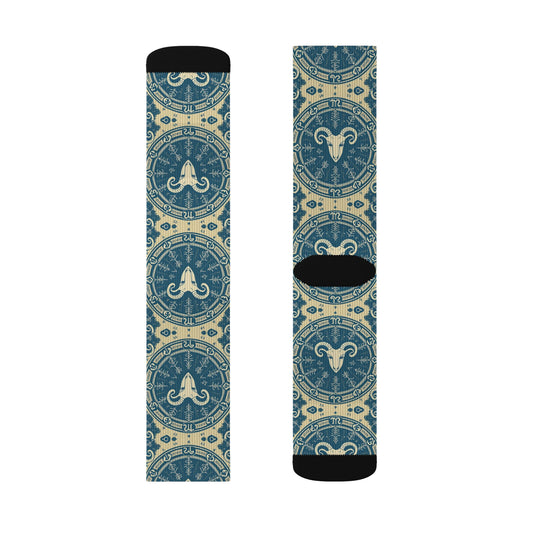 Sublimation Socks, Aries, Zodiac v1, Pattern