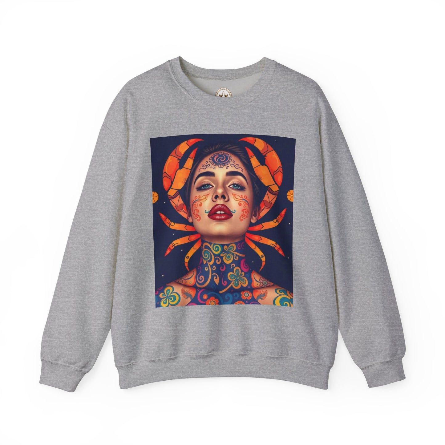 Unisex Heavy Blend™ Crewneck Sweatshirt, Cancer, Zodiac v1, Sexy Pattern