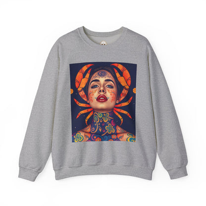 Unisex Heavy Blend™ Crewneck Sweatshirt, Cancer, Zodiac v1, Sexy Pattern