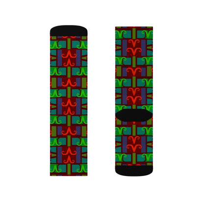 Sublimation Socks, Aries, Zodiac v1, Shapes Pattern