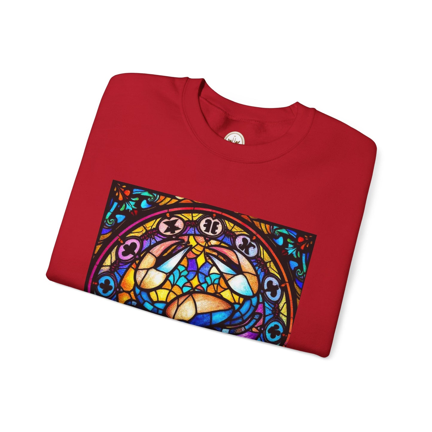 Unisex Heavy Blend™ Crewneck Sweatshirt, Glass, Cancer Zodiac Design