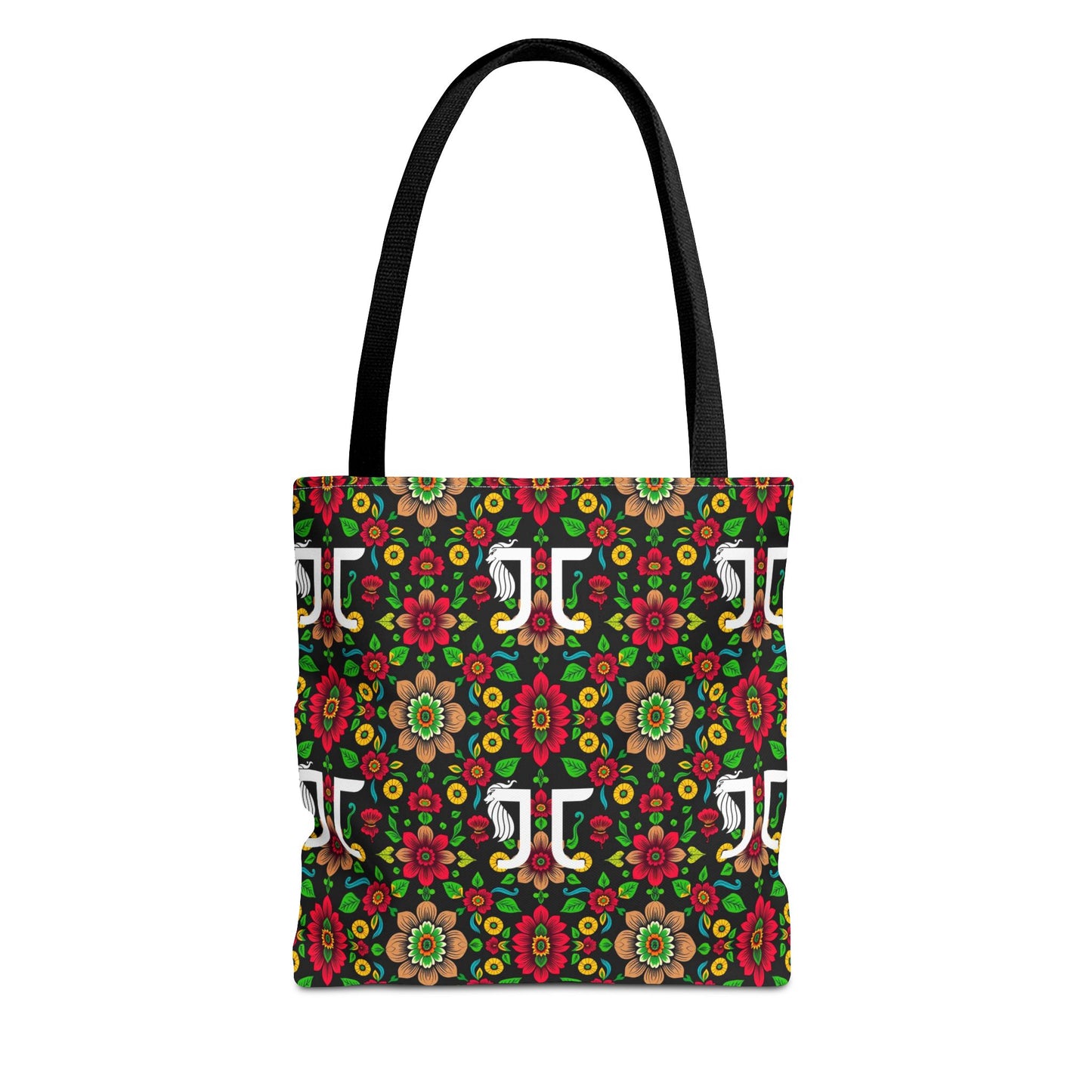 Tote Bag, (AOP), Gemini, Zodiac, Flower Pattern