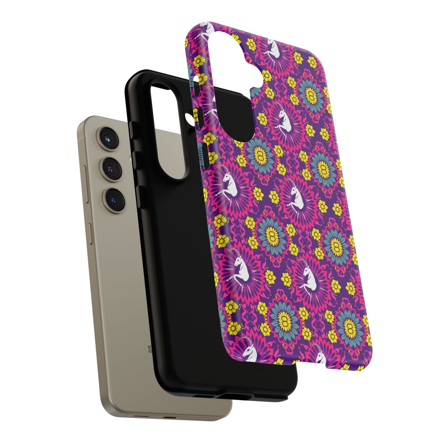 Tough Cases, Capricorn, Zodiac, Flower Pattern