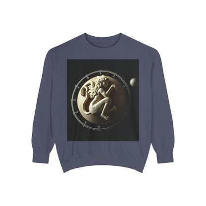 Garment-Dyed Sweatshirt, Unisex, Space Symbol Design, Virgo