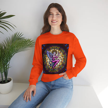Unisex Heavy Blend™ Crewneck Sweatshirt, Glass 1, Virgo Zodiac Design