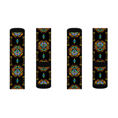 Sublimation Socks, Scorpio, Zodiac v4, Jewel Pattern