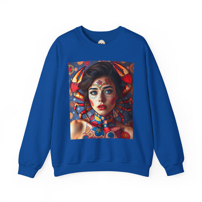Unisex Heavy Blend™ Crewneck Sweatshirt, Cancer, Zodiac v2, Sexy Pattern