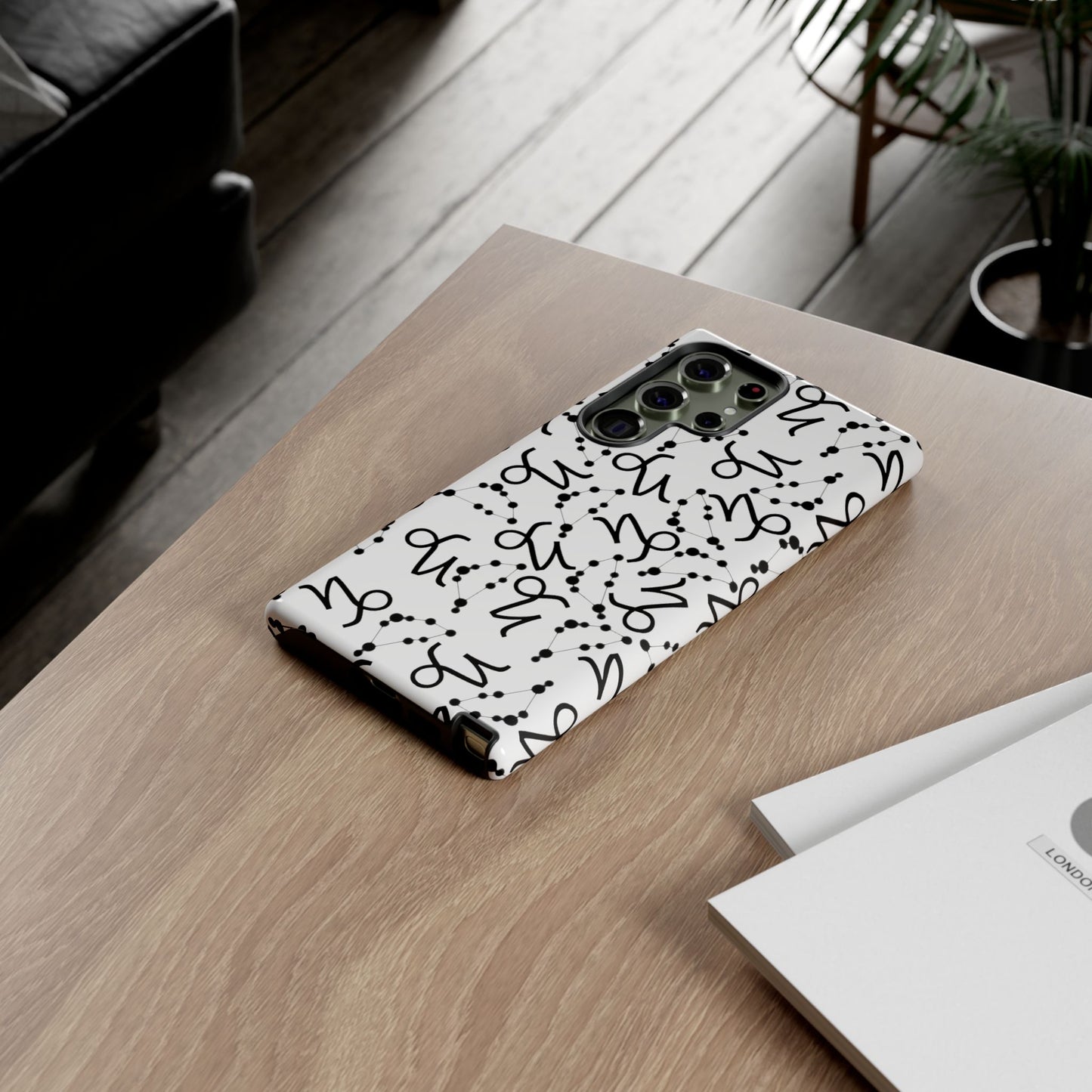 Tough Cases with the Capricorn Zodiac sign for iPhone, Samsung Galaxy, and Google Pixel devices