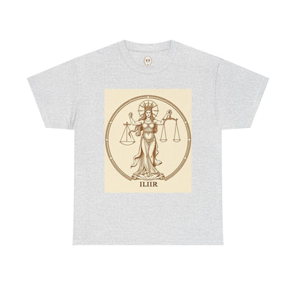 Unisex Heavy Cotton T-Shirt, Libra Goddess, Zodiac Design