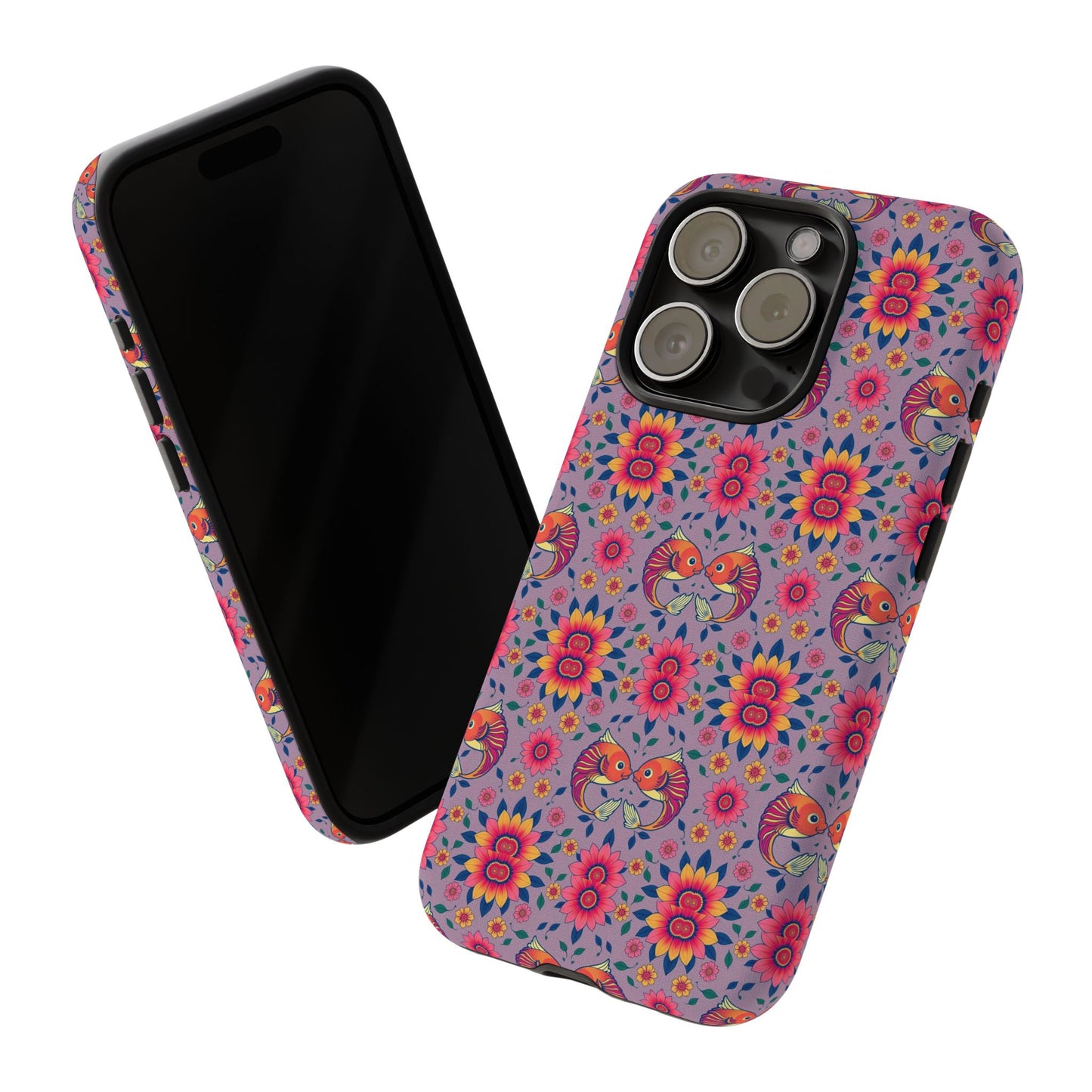 Tough Cases, Pisces, Zodiac v3, Flower Pattern