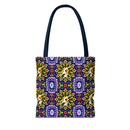 Tote Bag (AOP), Sagittarius, Zodiac v2, Flower Pattern