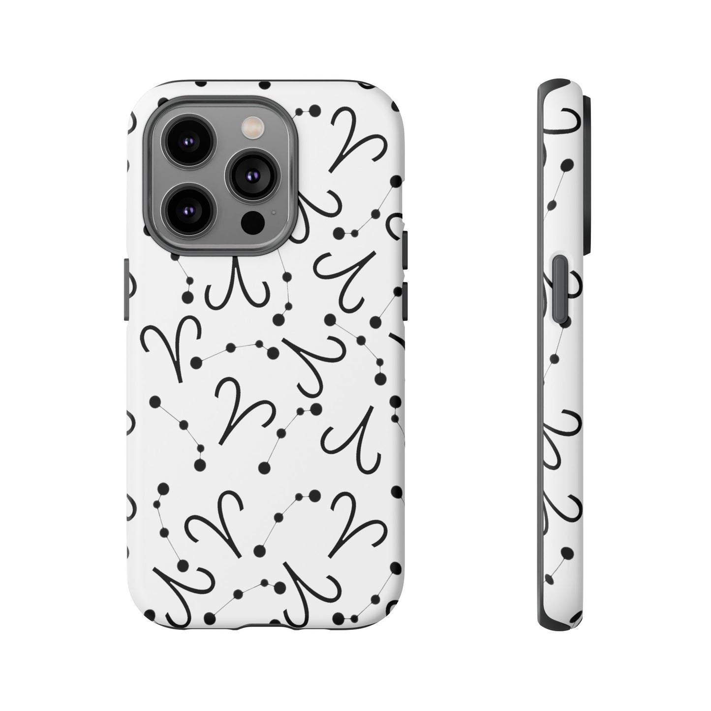 Tough Cases with the Aries Zodiac sign for iPhone, Samsung Galaxy, and Google Pixel devices