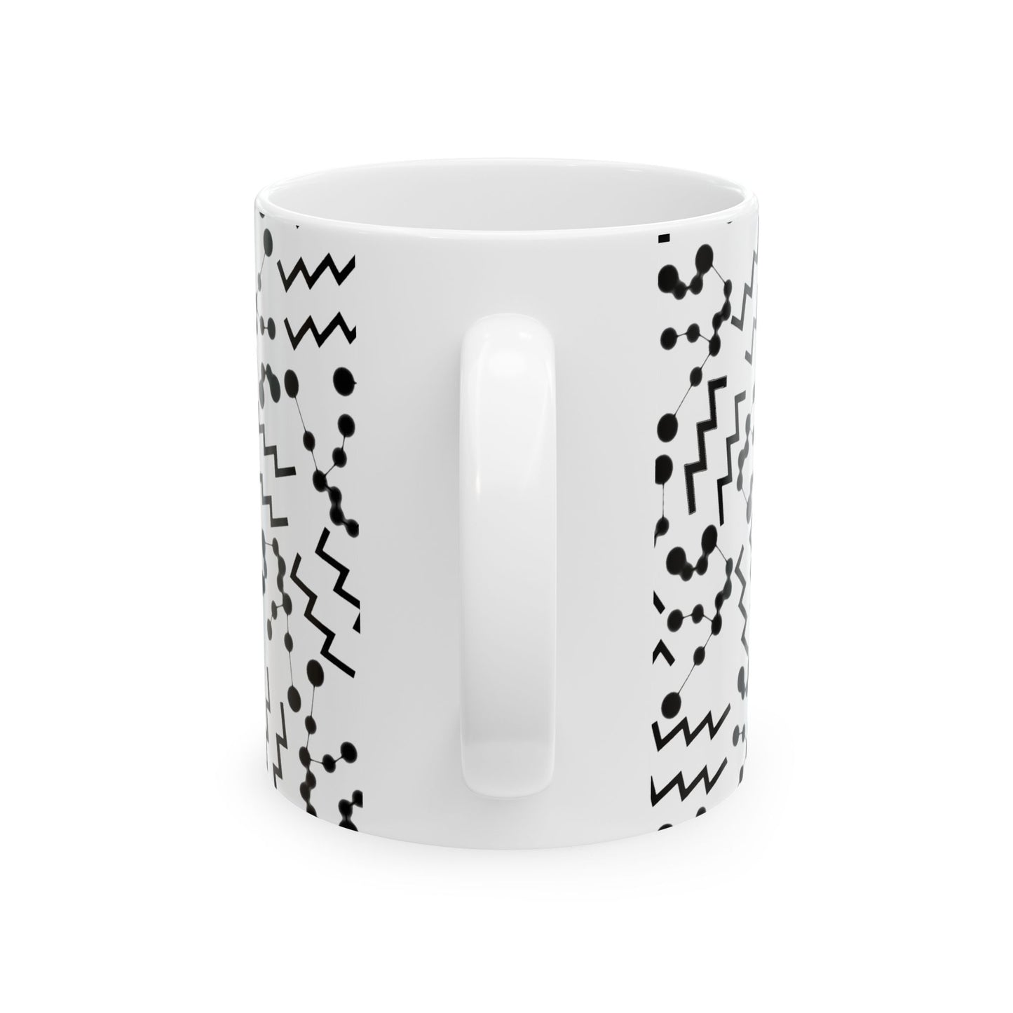 Ceramic Mug, (11oz, 15oz), Ceramic Coffee Mug, AOP, Constellation & Symbol, Aquarius Zodiac Design