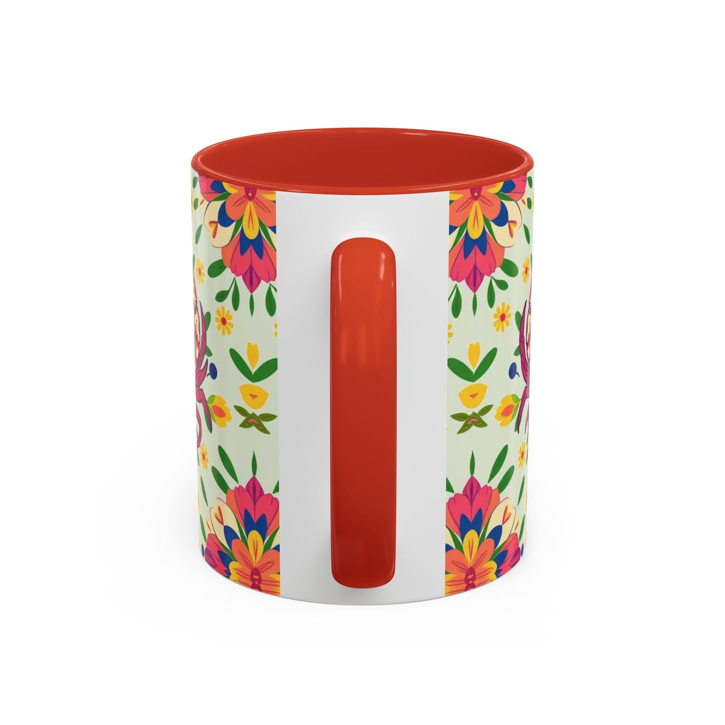 Accent Coffee Mug, Cancer, Zodiac v3, Flower Pattern, (11, 15oz)