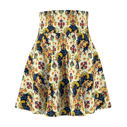 Women's Skater Skirt, (AOP), Taurus, Zodiac v2, Sexy Pattern