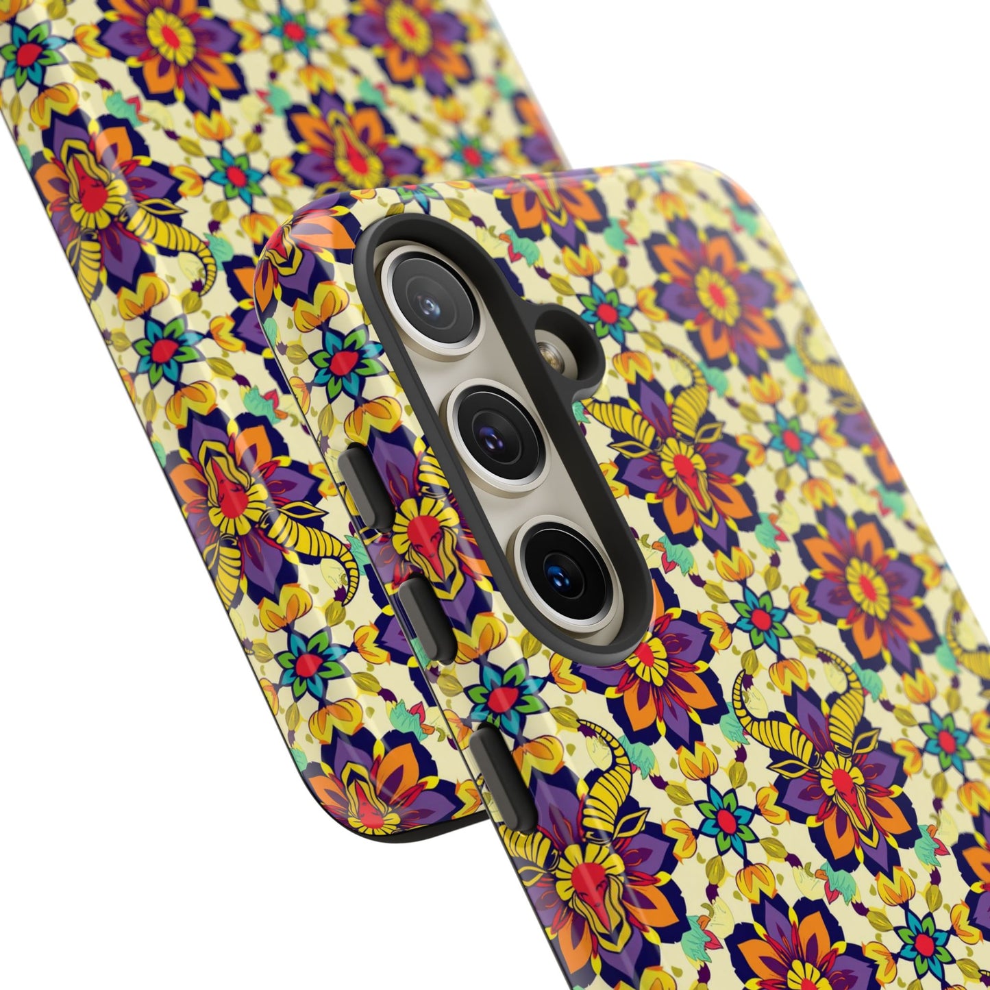 Tough Cases, Taurus, Zodiac v1, Flower Pattern