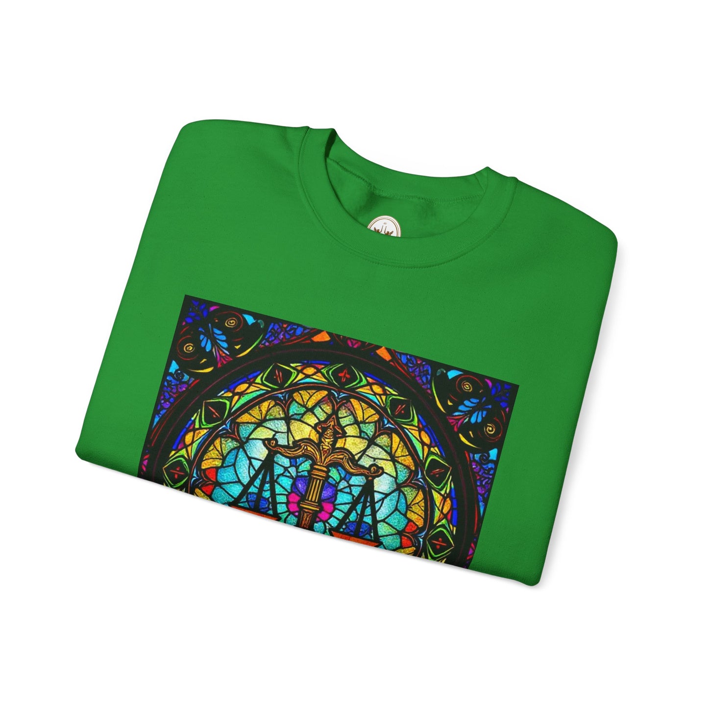 Unisex Heavy Blend™ Crewneck Sweatshirt, Glass, Libra Zodiac Design