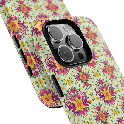 Tough Cases, Cancer, Zodiac v3, Flower Pattern