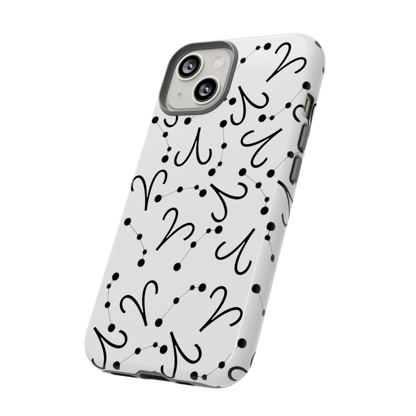 Tough Cases with the Aries Zodiac sign for iPhone, Samsung Galaxy, and Google Pixel devices