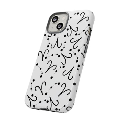 Tough Cases with the Aries Zodiac sign for iPhone, Samsung Galaxy, and Google Pixel devices