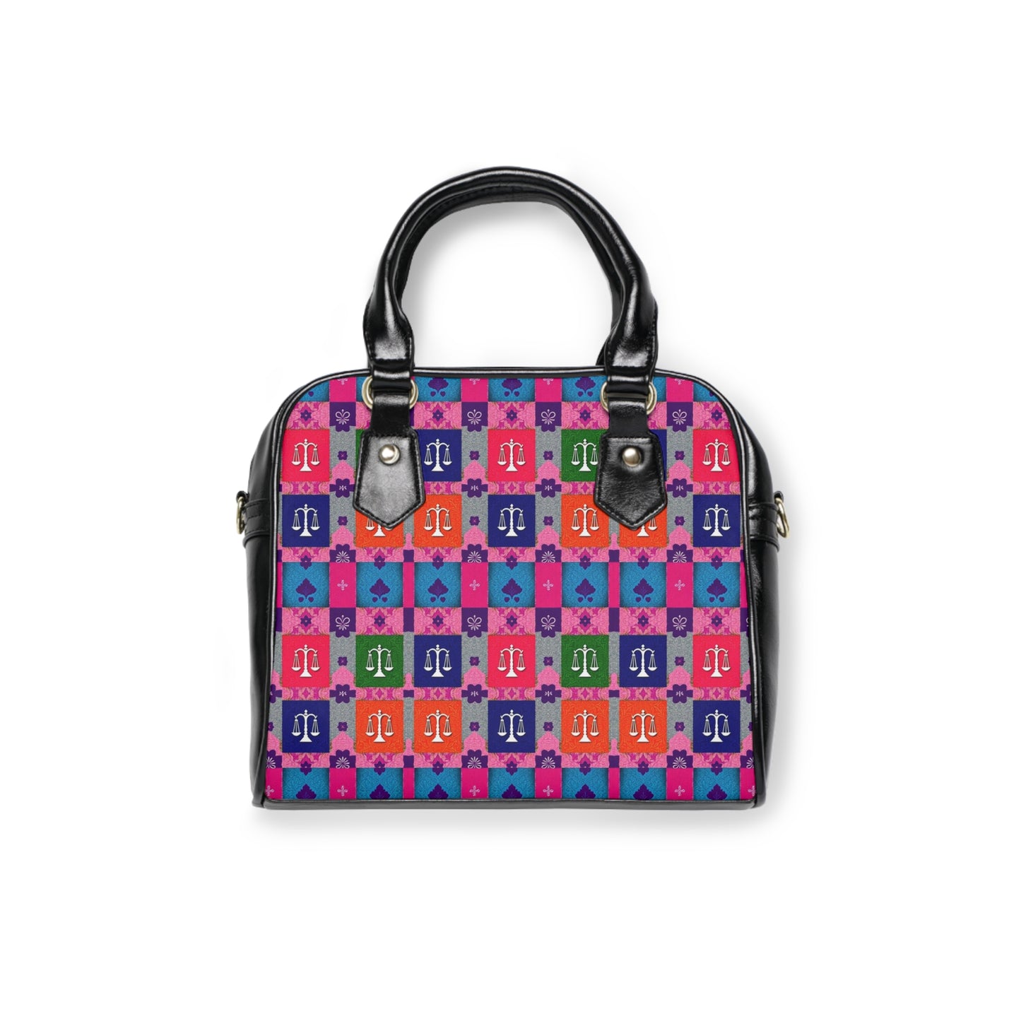 Shoulder Handbag, Libra, Zodiac v4, Shapes Pattern