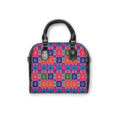 Shoulder Handbag, Libra, Zodiac v4, Shapes Pattern