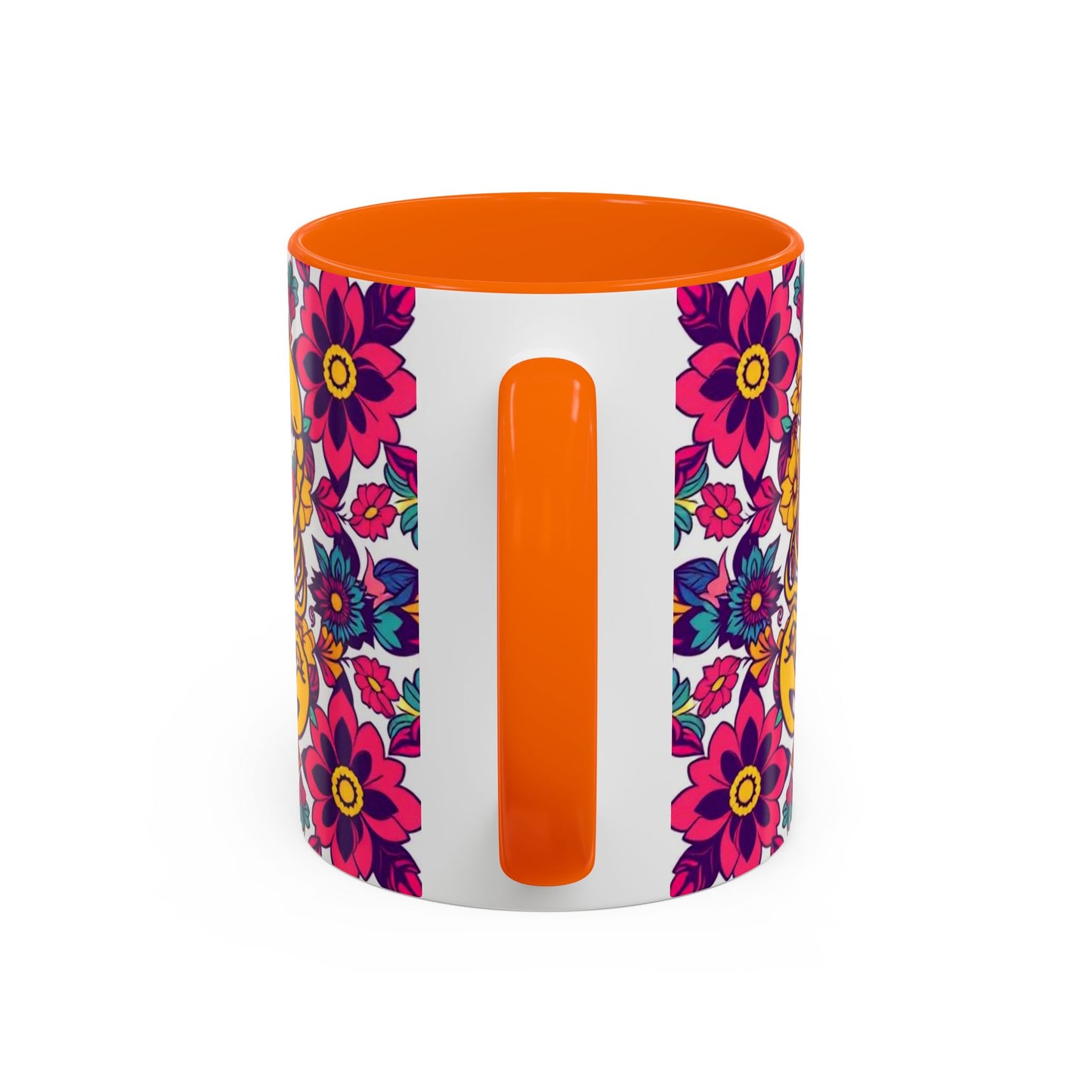Accent Coffee Mug, Scorpio, Zodiac v2. Flower Pattern, (11, 15oz)