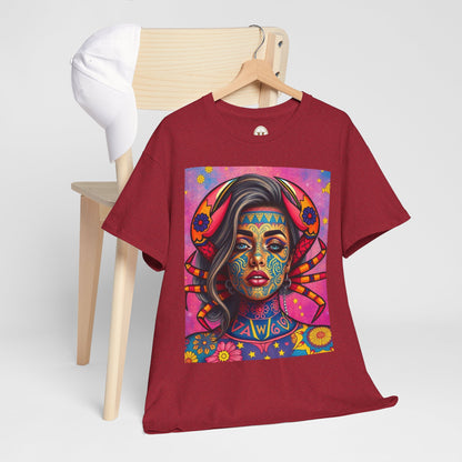 Unisex Heavy Cotton T-Shirt, Cancer, Zodiac v3, Sexy Art