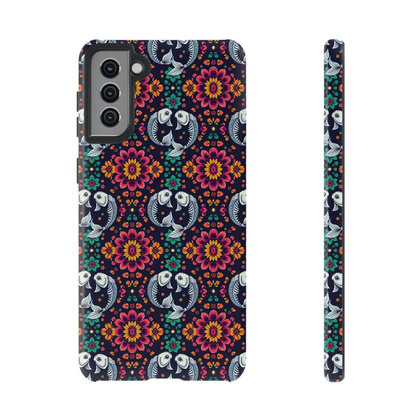 Tough Cases, Pisces, Zodiac v4, Flower Pattern