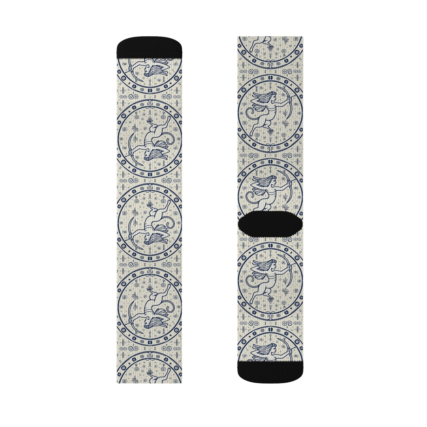 Sublimation Socks, Sagittarius, Zodiac v1, Pattern