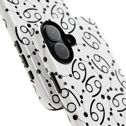 Tough Cases with the Cancer Zodiac sign for iPhone, Samsung Galaxy, and Google Pixel devices