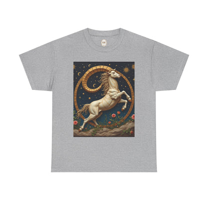 Unisex Heavy Cotton T-Shirt, Aries Animal 1v, Zodiac Design