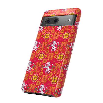 Tough Cases, Leo, Zodiac v4, Flower Pattern