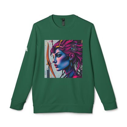 Adidas, Unisex Fleece Crewneck Sweatshirt, Sagittarius, Pop Art v1, Zodiac