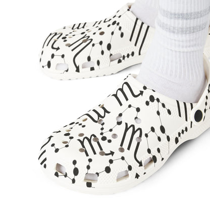 EVA Foam Rubber Shoes (AOP), Material 100% EVA, Scorpio Zodiac Design