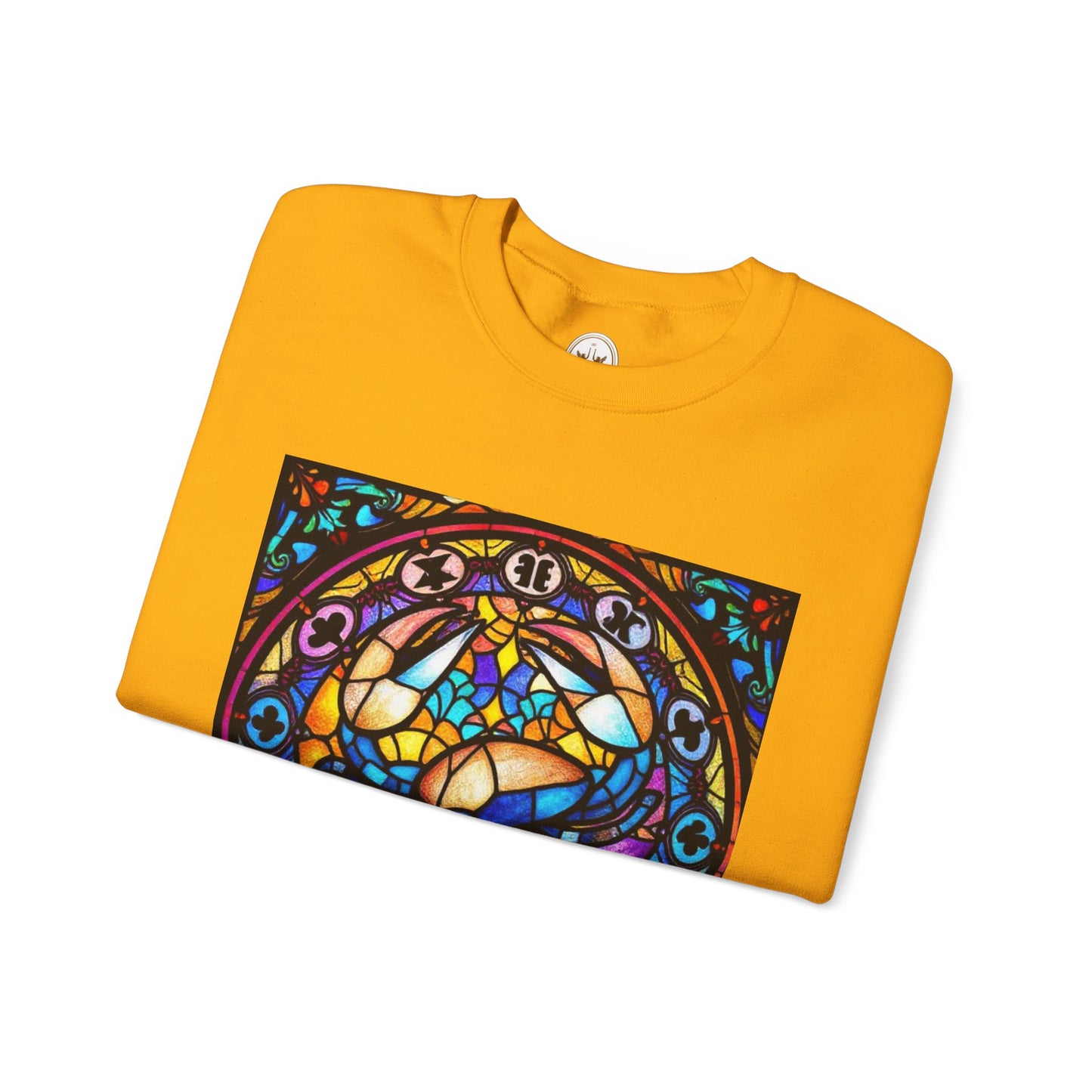 Unisex Heavy Blend™ Crewneck Sweatshirt, Glass, Cancer Zodiac Design