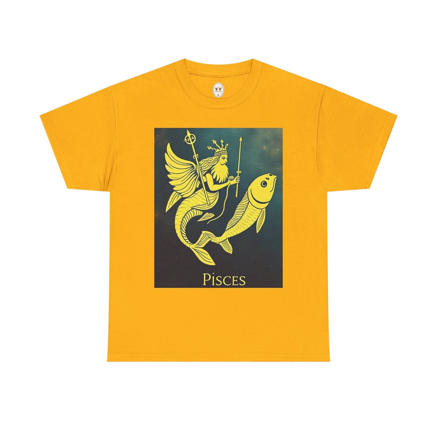 Unisex Heavy Cotton T-Shirt, Pisces Queen, Zodiac Design