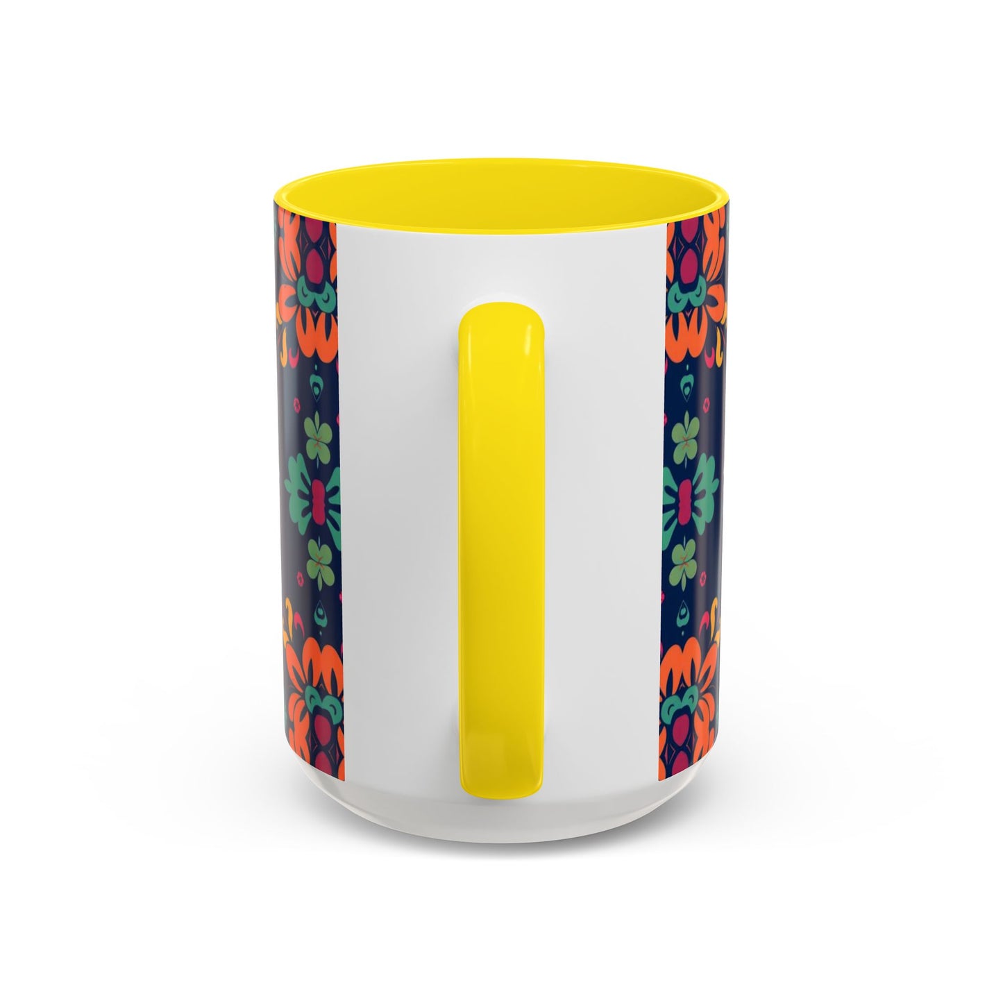 Accent Coffee Mug, Pisces, Zodiac. Flower Pattern, (11, 15oz)