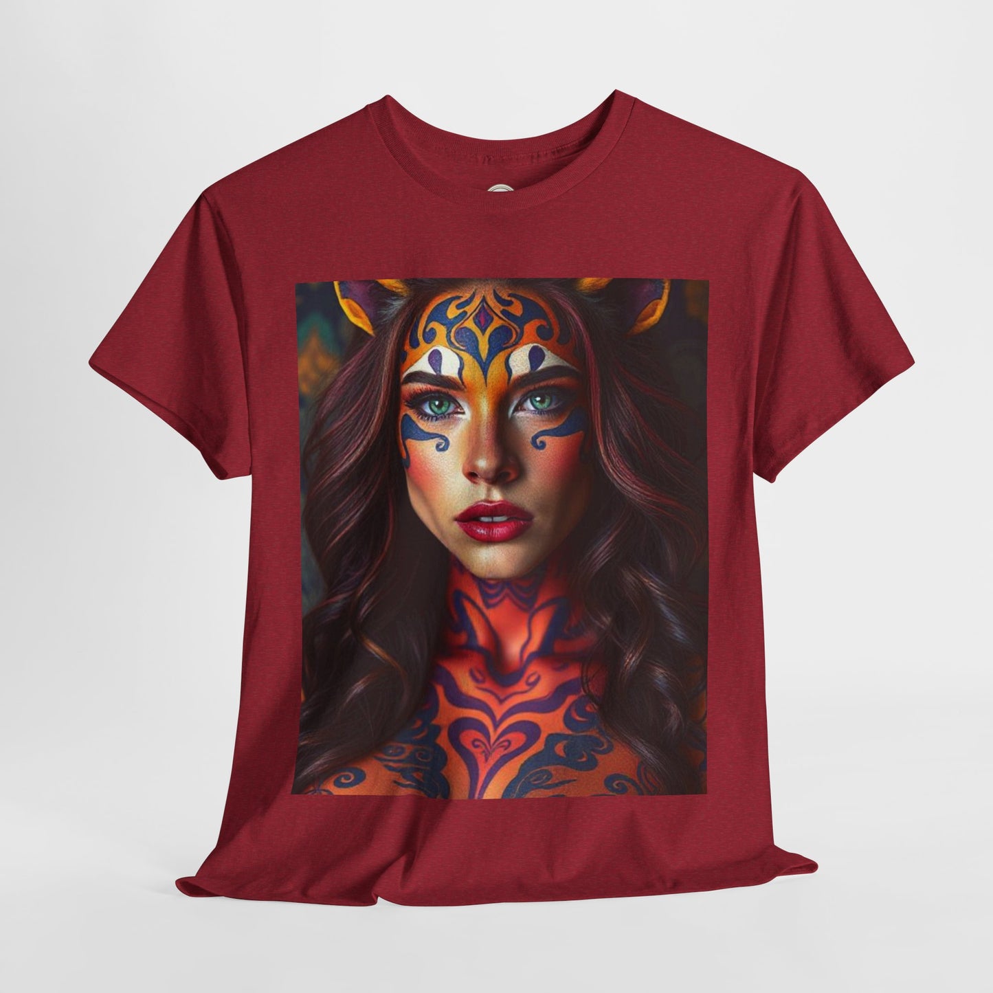 Unisex Heavy Cotton T-Shirt, Leo, Zodiac, Sexy Art