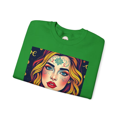 Unisex Heavy Blend™ Crewneck Sweatshirt, Aquarius, Zodiac, Sexy Pattern