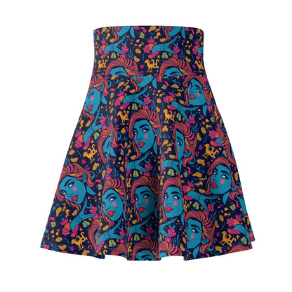 Women's Skater Skirt, (AOP), Aquarius, Zodiac, Sexy Pattern