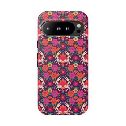 Tough Cases, Cancer, Zodiac v1, Flower Pattern