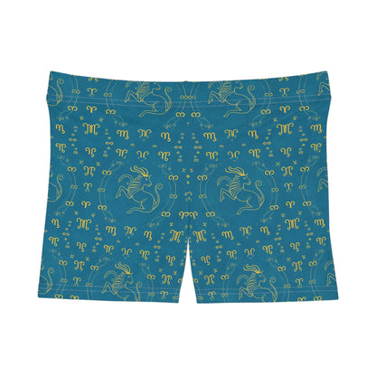 Women's Shorts, AOP, Aquarius, Zodiac v1, Pattern
