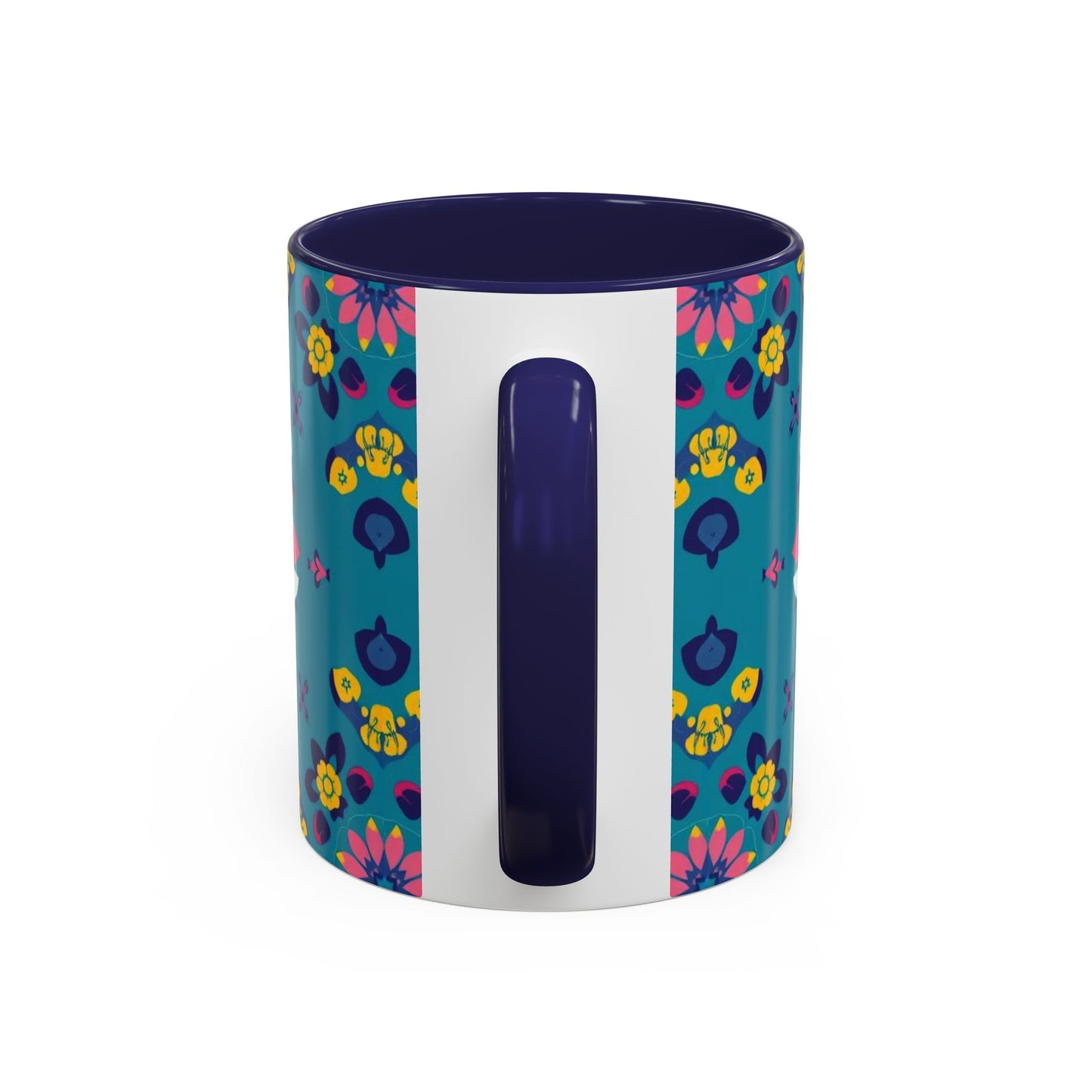 Accent Coffee Mug, Libra, Zodiac v2, Flower Pattern, (11, 15oz)