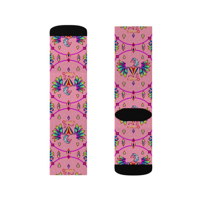 Sublimation Socks, Virgo, Zodiac v2, Jewel Pattern