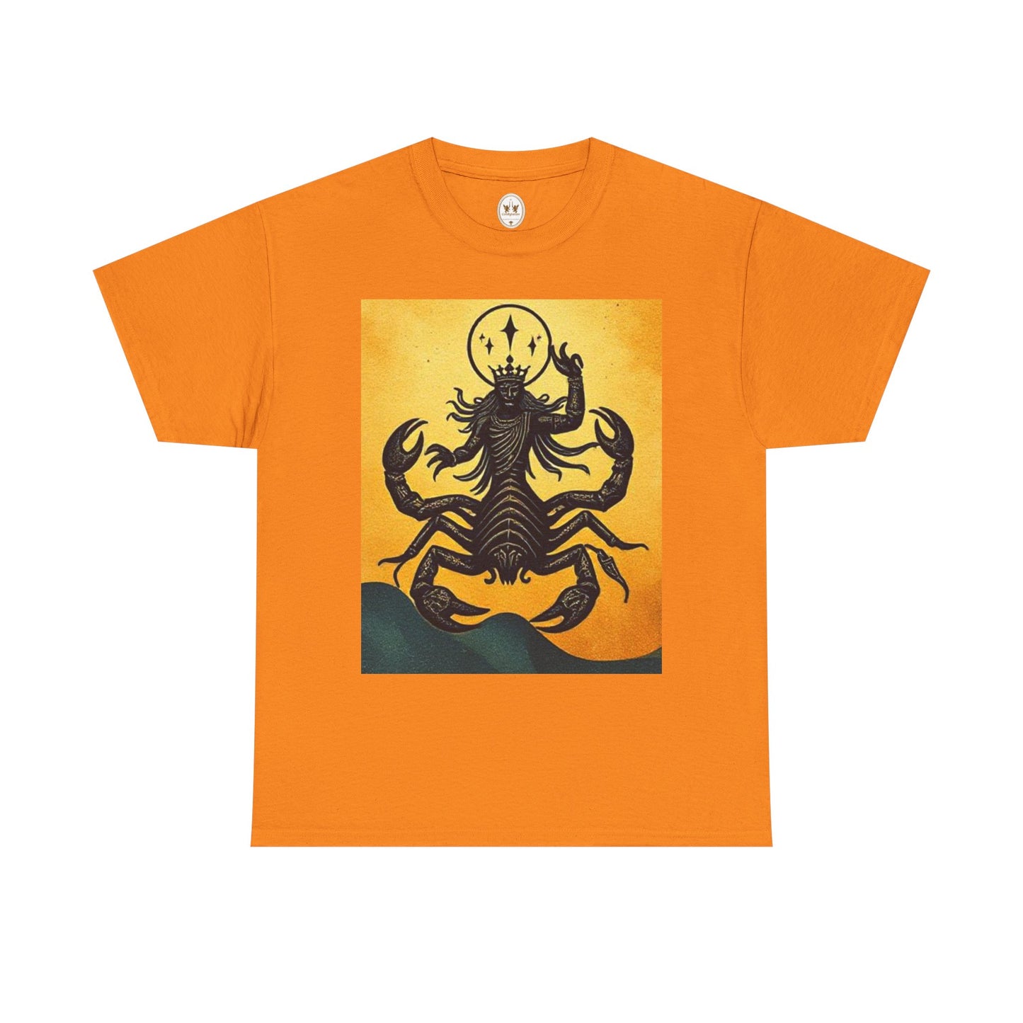 Unisex Heavy Cotton T-Shirt, Scorpion King, Print Art, Scorpio Zodiac Design