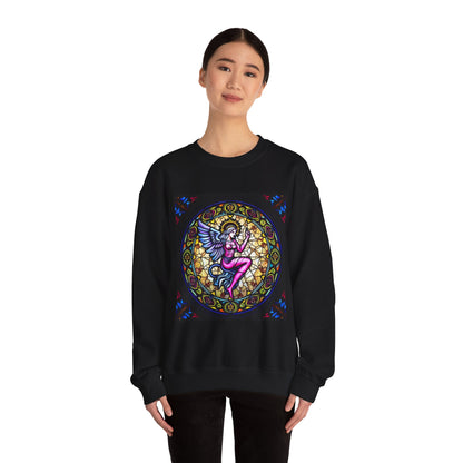 Unisex Heavy Blend™ Crewneck Sweatshirt, Glass 1, Virgo Zodiac Design