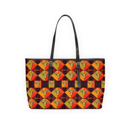 Leather Shoulder Bag, Taurus, Zodiac, Shapes Pattern