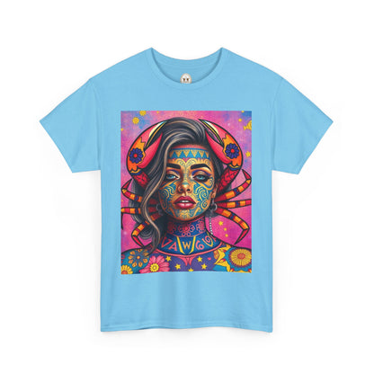 Unisex Heavy Cotton T-Shirt, Cancer, Zodiac v3, Sexy Art